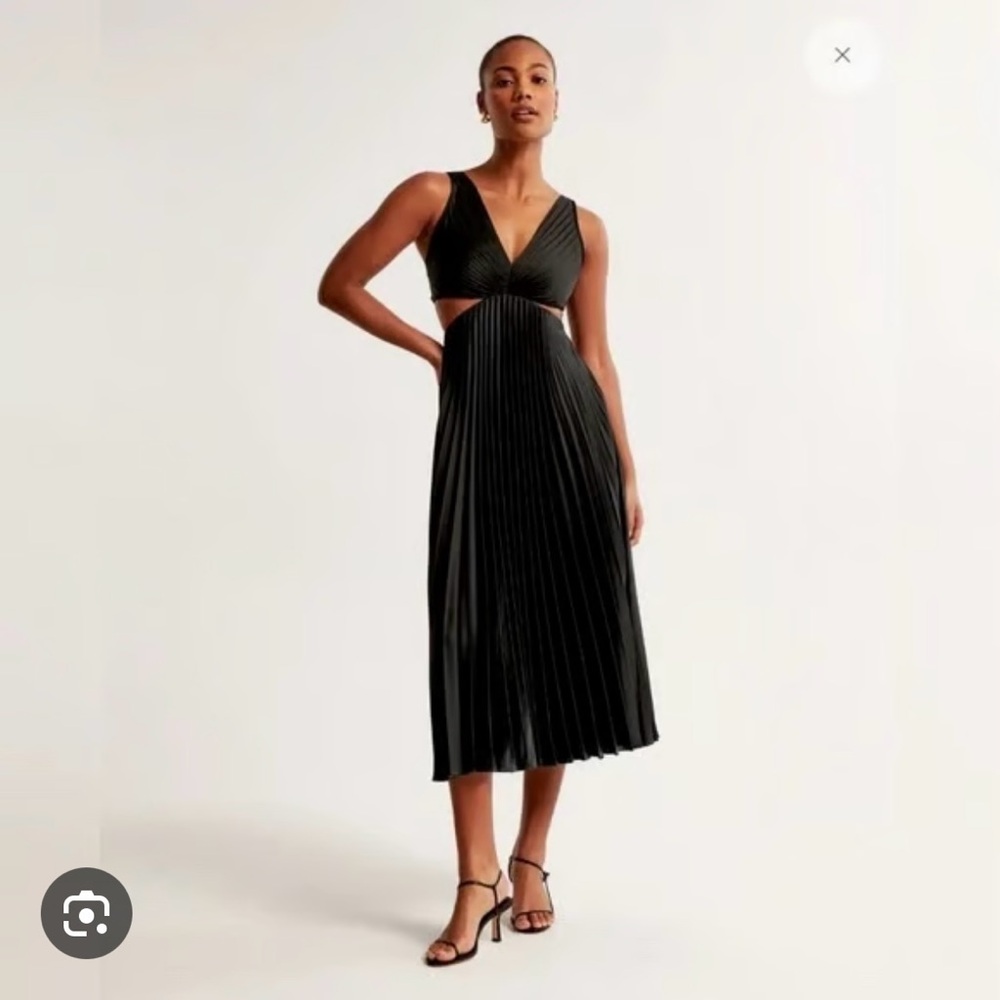 Abercrombie & Fitch Giselle Cutout Black Midi Dress